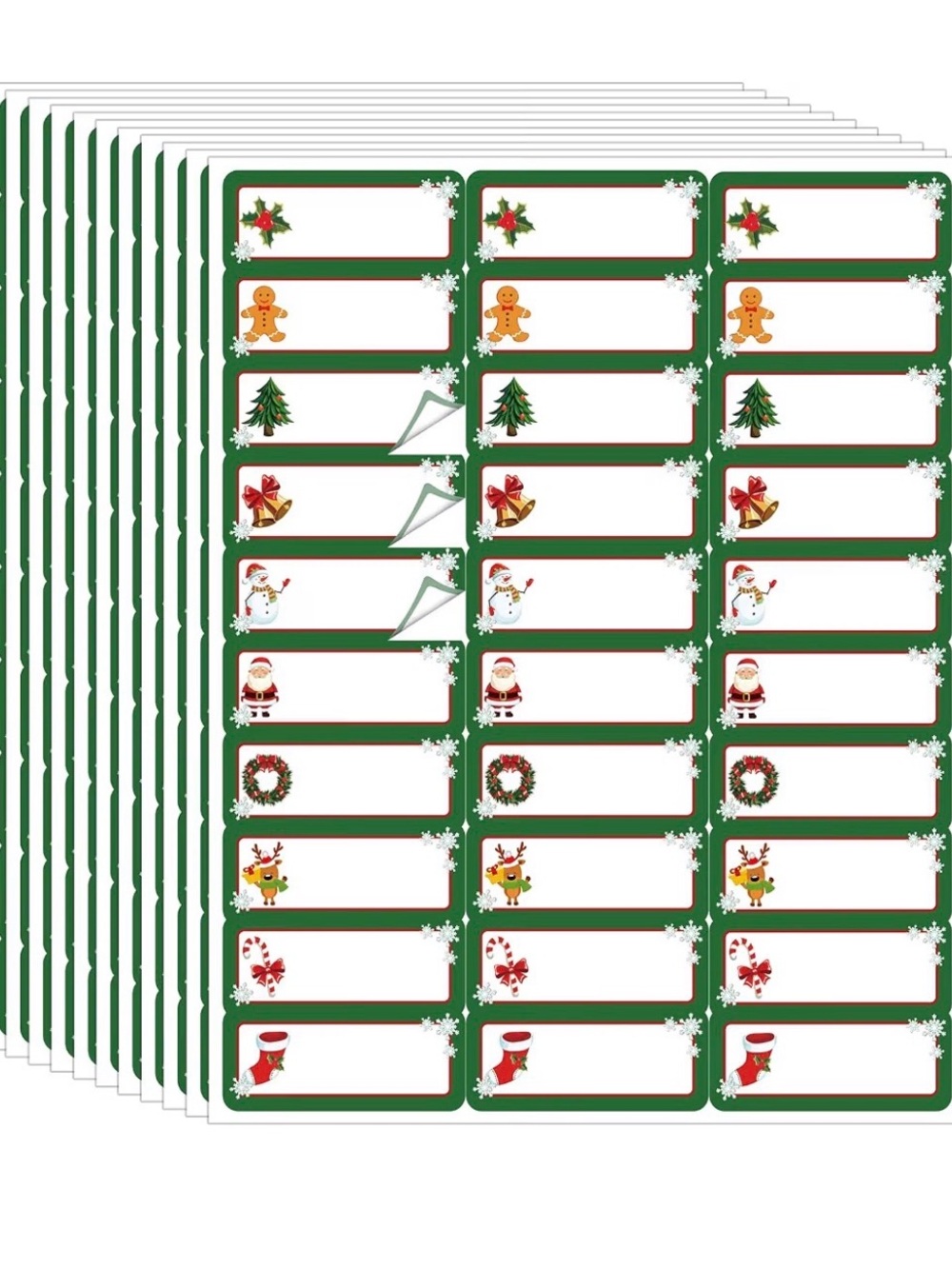 Christmas Gift Name Labels - Holiday 30 Stickers in 200 Sheets